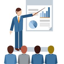 a group of business people going over business data in order to work smarter