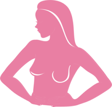 a woman performing a self breast exam