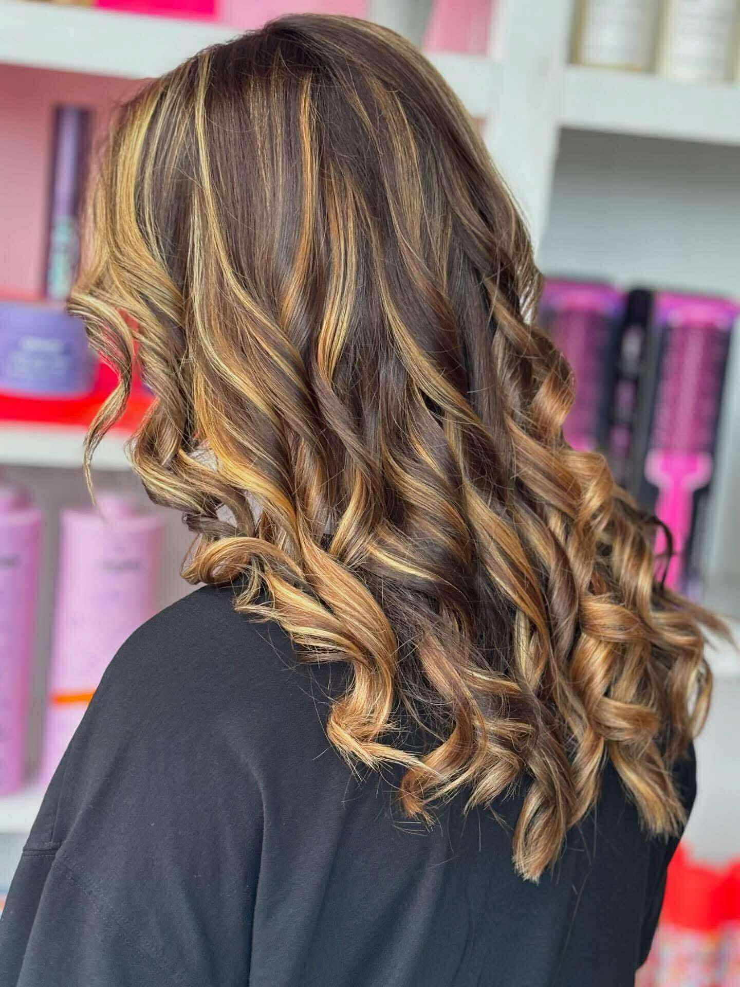 Vibrant hair after balayage