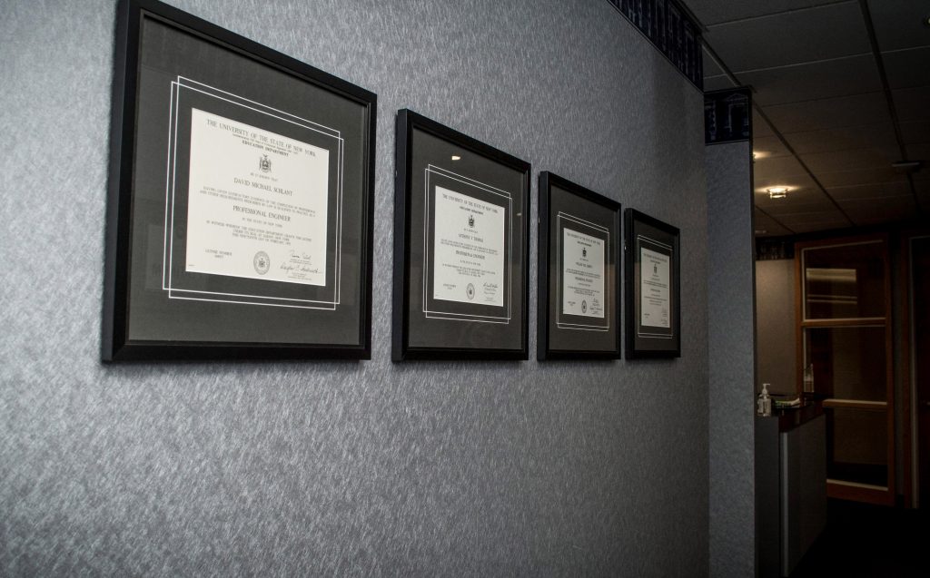 framed certifications from the state of New York