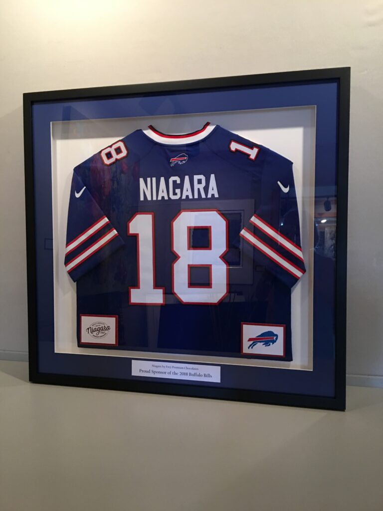 Framed Niagara Chocolates Bills Jersey