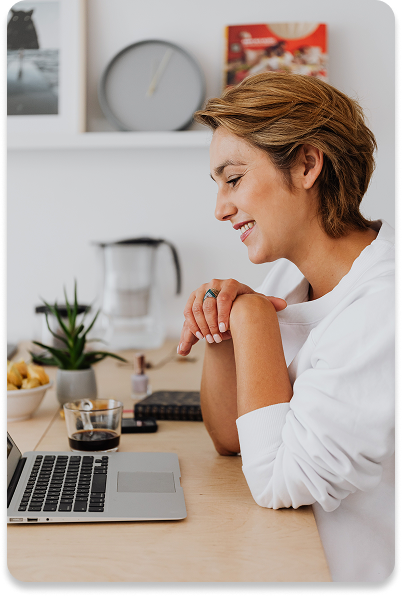 successful business woman smiling