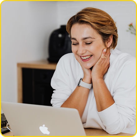 woman working hard